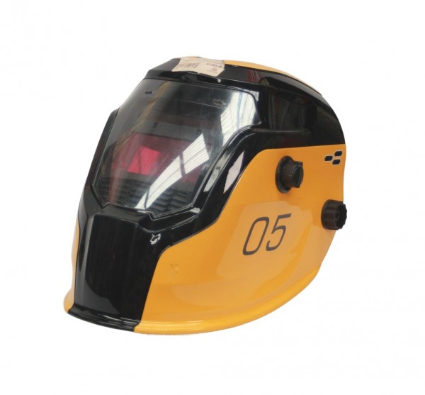 Imagen de CARETA ELECTRONICA NEGRO/AMARILLO JAGUAR VIDRIO CHICO 2 SENSORES DABU JA-1VCH