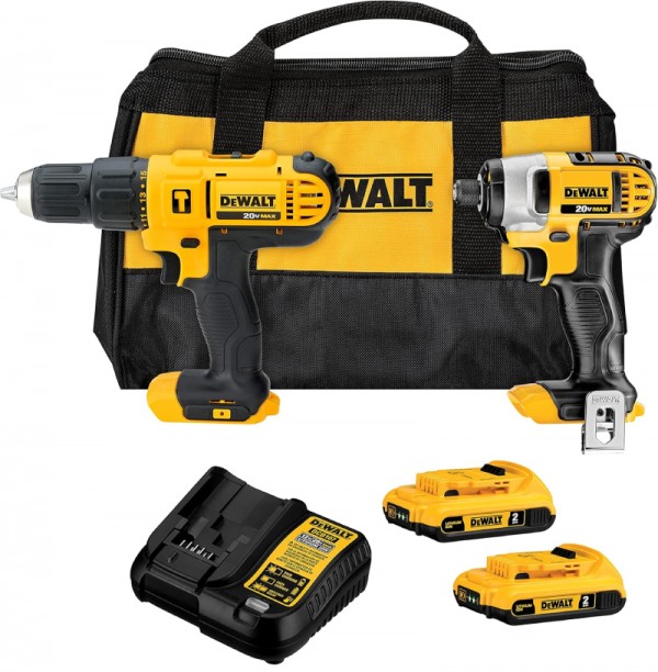 Imagen de COMBO ROTOMARTILLO Y LLAVE DE IMPACTO 1/4 20V MAX DEWALT DCK222D2-B3 